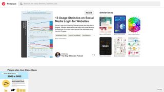 
                            10. 13 Usage Statistics on Social Media Login for Websites - Pinterest
