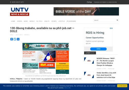 
                            8. 130-libong trabaho, available na sa phil-job.net ... - UNTV News