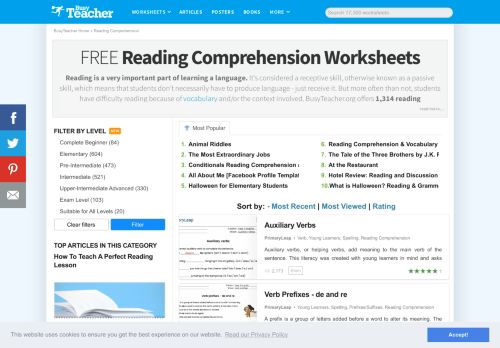 
                            8. 1314 FREE Reading Comprehension Worksheets ... - Busy Teacher