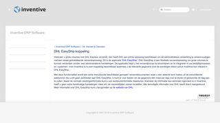 
                            10. 14. DHL EasyShip koppeling - Inventive ERP Software - Inventive ERP ...