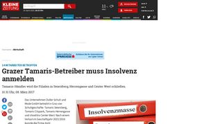 
                            9. 14 Mitarbeiter betroffen: Grazer Tamaris-Betreiber muss Insolvenz ...