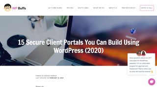 
                            2. 14 Secure Client Portals Your Can Build Using WordPress (2019)