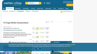 
                            10. 14-Tage-Wetter Deutschland - Wettertrend - WetterOnline