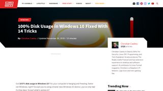 
                            9. 14 Tips to Fix 100% Disk Usage in Windows 10 - MakeUseOf