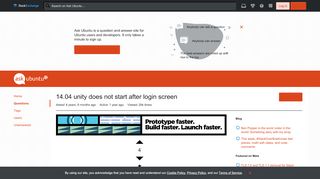 
                            1. 14.04 unity does not start after login screen - Ask Ubuntu