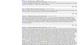 
                            6. 140mm 120mm gun and their muzzle energy - StrategyPage