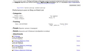 
                            9. 1413810 - Performance is poor on Ebay.ca Watch List