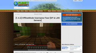
                            12. [1.4.2] OfflineMode Username Fixer [SP & LAN Servers] Minecraft Mod