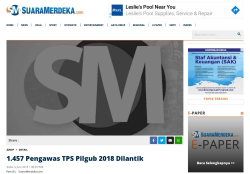 
                            13. 1.457 Pengawas TPS Pilgub 2018 Dilantik - Suaramerdeka.com ...