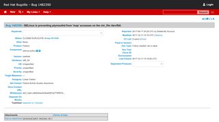 
                            12. 1482350 – SELinux is preventing plymouthd from 'map' accesses on ...