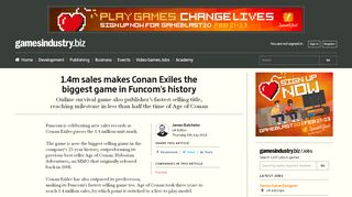 
                            10. 1.4m sales makes Conan Exiles the biggest game in Funcom's history ...