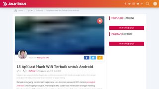 
                            2. 15 Aplikasi Hack Wifi Terbaik untuk Android - JalanTikus.com