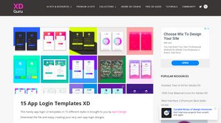 
                            4. 15 App Login Templates XD - XDGuru.com