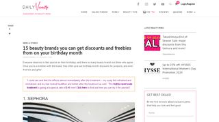 
                            10. 15 beauty brands you can get discounts and freebies from on your ...