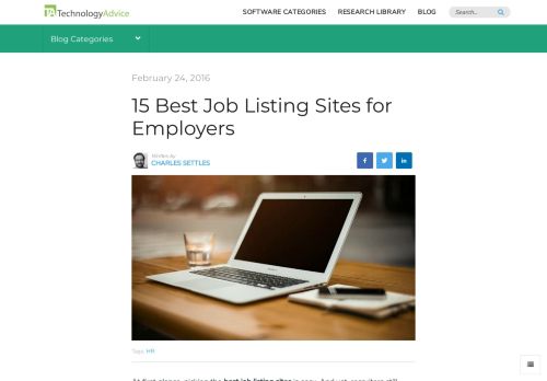 
                            9. 15 Best Job Listing Sites for Employers - TechnologyAdvice