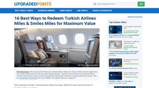 
                            6. 15 Best Ways to Redeem Turkish Airlines Miles & Smiles ...