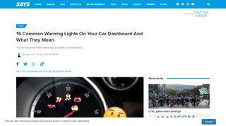 
                            2. 15 Common Warning Lights On Your Car Dashboard And What They ...