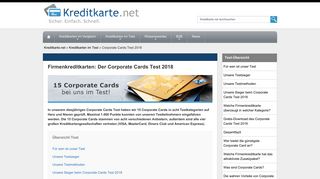 
                            6. 15 Corporate Cards im Test - Kreditkarte.net