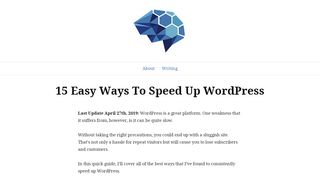 
                            8. 15 Easy Ways To Speed Up WordPress - Sparring Mind