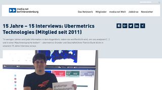 
                            8. 15 Jahre – 15 Interviews: Ubermetrics Technologies (Mitglied seit ...