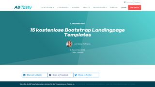 
                            3. 15 kostenlose Bootstrap Landingpage Templates - AB Tasty