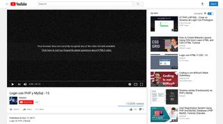 
                            6. 15 - Login PHP y MySql - YouTube