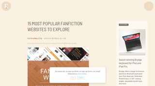 
                            9. 15 most popular fanfiction websites to explore - Ebook Friendly