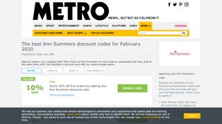 
                            8. 15% OFF | Ann Summers promo code - February | Metro
