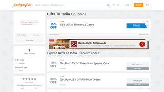 
                            10. 15% Off Gifts To India Coupons, Discount Codes & Free Shipping - 2019