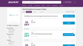 
                            12. 15% Off Host Excellence Coupon, Promo Codes - RetailMeNot