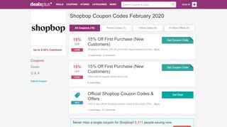 
                            9. 15% OFF Shopbop Coupons, Promo Codes February 2019 - DealsPlus
