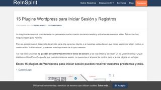 
                            3. 15 Plugins Wordpress para iniciar sesión y registros - ReInSpirit