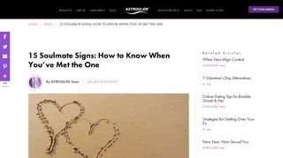 
                            11. 15 Soulmate Signs: How to Know If It's True Love - Astroglide