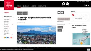 
                            10. 15 Startups sorgen für Innovationen im Tourismus Startupticker.ch ...