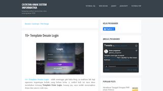 
                            2. 15+ Template Desain Login - CATATAN ANAK SISTEM INFORMATIKA