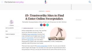 
                            2. 15 Trustworthy Sites to Find & Enter Online Sweepstakes