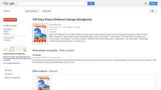 
                            10. 150 Easy Piano Children's Songs (Songbook)