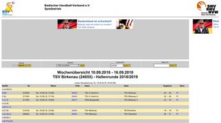 
                            11. 15.09.2018 - Handball Baden-Württemberg - /Spielbetrieb/index.php