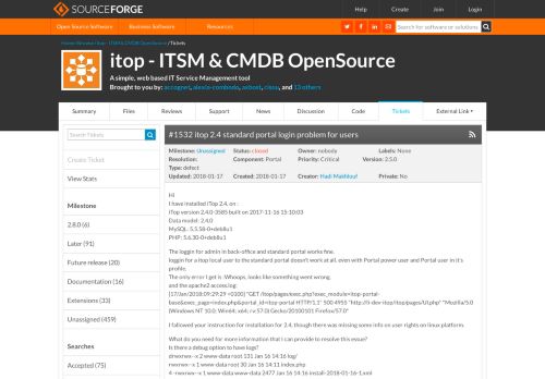 
                            11. 1532 itop 2.4 standard portal login problem for users - SourceForge