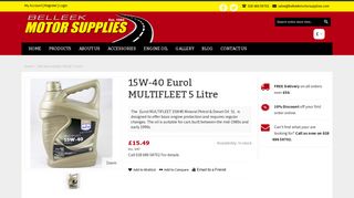 
                            12. 15W-40 Eurol MULTIFLEET 5 Litre - Belleek Motor Supplies