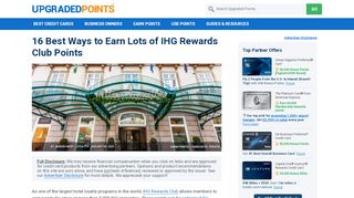 
                            12. 16 Best Ways to Earn Lots of IHG Rewards Club Points [2019]