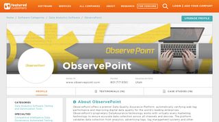 
                            8. 16 Customer Reviews & Customer References of ObservePoint ...