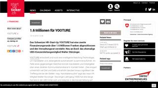 
                            8. 1.6 Millionen für YOOTURE Startupticker.ch | The Swiss Startup ...