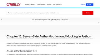 
                            5. 16. Server-Side Authentication and Mocking in Python - Test-Driven ...