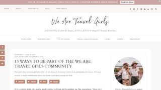 
                            4. 16 WAYS TO BE PART OF THE WE ARE TRAVEL GIRLS ...