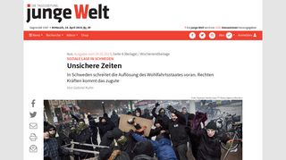 
                            11. 16.02.2019: Unsichere Zeiten (Tageszeitung junge Welt)