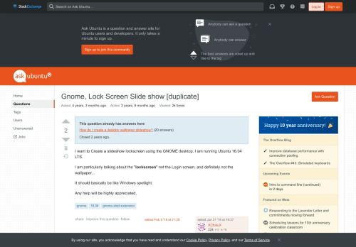 
                            6. 16.04 - Gnome, Lock Screen Slide show - Ask Ubuntu