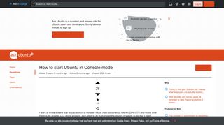 
                            2. 16.04 - How to start Ubuntu in Console mode - Ask Ubuntu