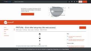 
                            12. 16.04 - PRITUNL - Error after setup-key (No web access) - Ask Ubuntu