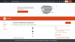 
                            1. 16.04 - ubuntu xenial64 box password? - Ask Ubuntu